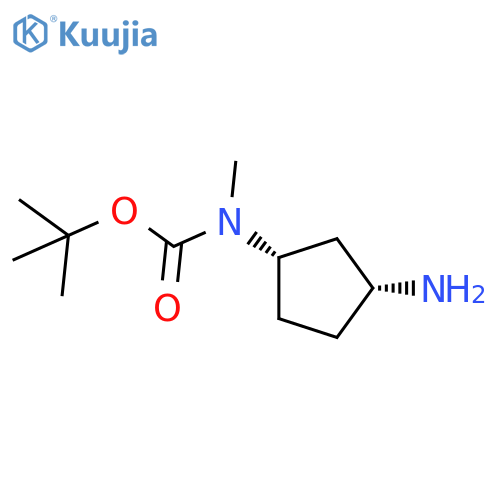 tert-butyl N-[(1S,3R)-3-aminocyclopentyl]-N-methylcarbamate structure