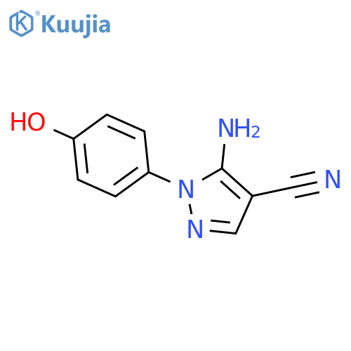 5-amino-1-(4-hydroxyphenyl)-1H-pyrazole-4-carbonitrile structure