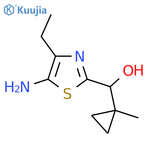 (5-amino-4-ethyl-1,3-thiazol-2-yl)(1-methylcyclopropyl)methanol structure