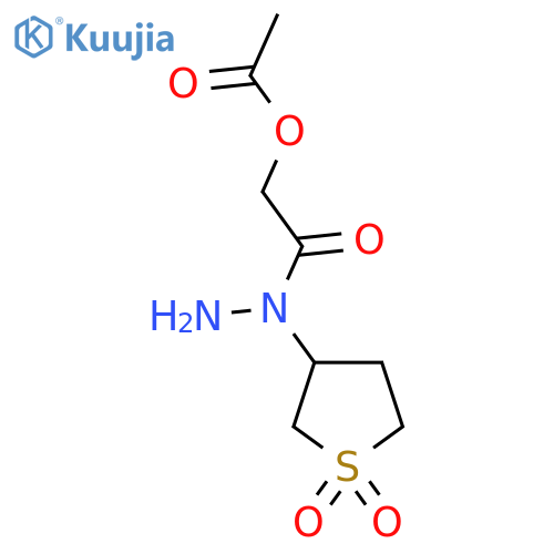 N-(1,1-dioxo-1lambda6-thiolan-3-yl)hydrazinecarbonylmethyl acetate structure