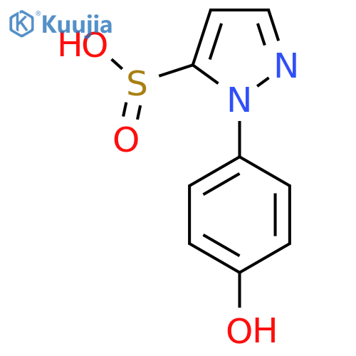 1-(4-hydroxyphenyl)-1H-pyrazole-5-sulfinic acid structure