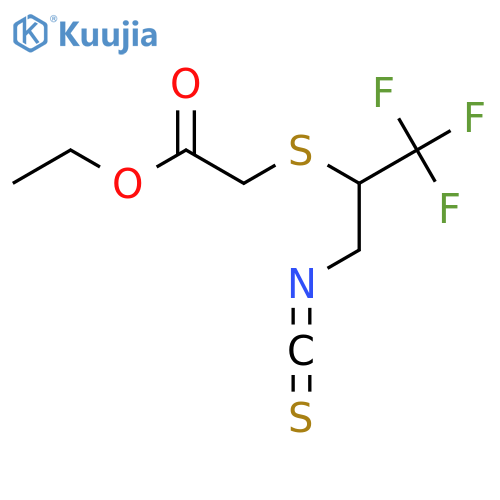 ethyl 2-(1,1,1-trifluoro-3-isothiocyanatopropan-2-yl)sulfanylacetate structure