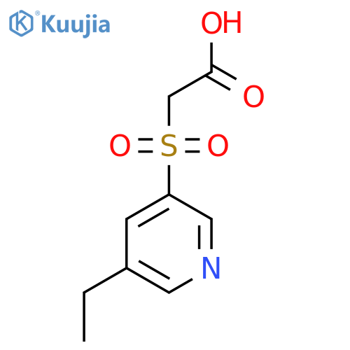 2-(5-ethylpyridin-3-yl)sulfonylacetic acid structure