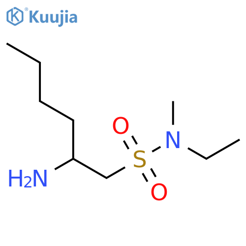 2-amino-N-ethyl-N-methylhexane-1-sulfonamide structure