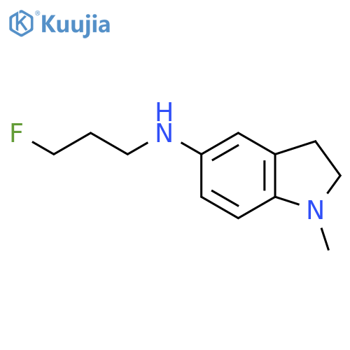 N-(3-fluoropropyl)-1-methyl-2,3-dihydro-1H-indol-5-amine structure