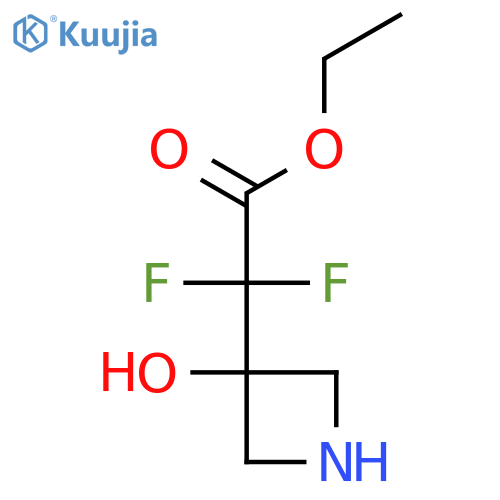 Ethyl 2,2-difluoro-2-(3-hydroxyazetidin-3-yl)acetate structure