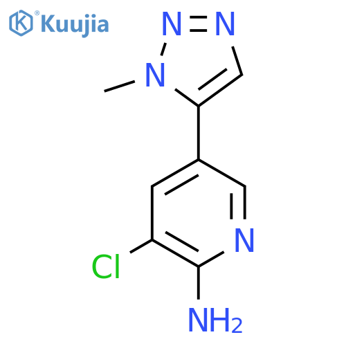 3-chloro-5-(1-methyl-1H-1,2,3-triazol-5-yl)pyridin-2-amine structure