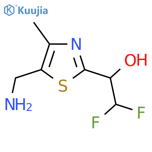 1-5-(aminomethyl)-4-methyl-1,3-thiazol-2-yl-2,2-difluoroethan-1-ol structure