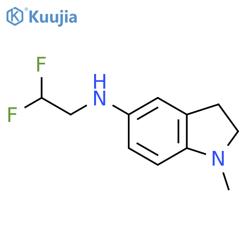N-(2,2-difluoroethyl)-1-methyl-2,3-dihydro-1H-indol-5-amine structure