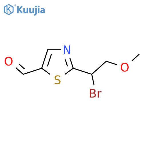 2-(1-bromo-2-methoxyethyl)-1,3-thiazole-5-carbaldehyde structure
