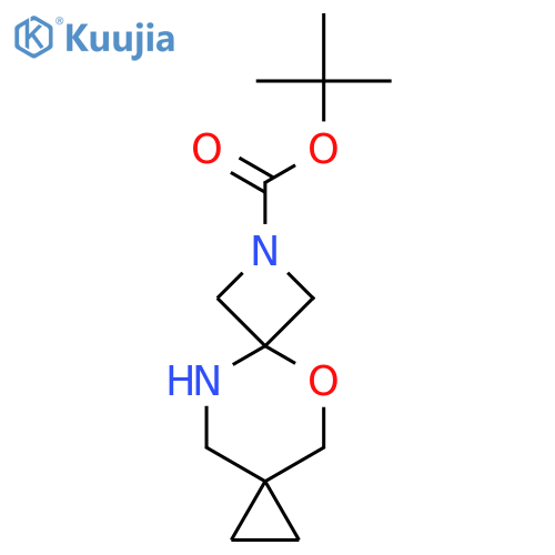 tert-butyl 5-oxa-8,10-diazadispiro2.2.3^{6}.2^{3}undecane-8-carboxylate structure