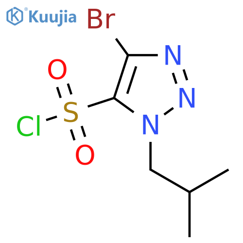 4-bromo-1-(2-methylpropyl)-1H-1,2,3-triazole-5-sulfonyl chloride structure