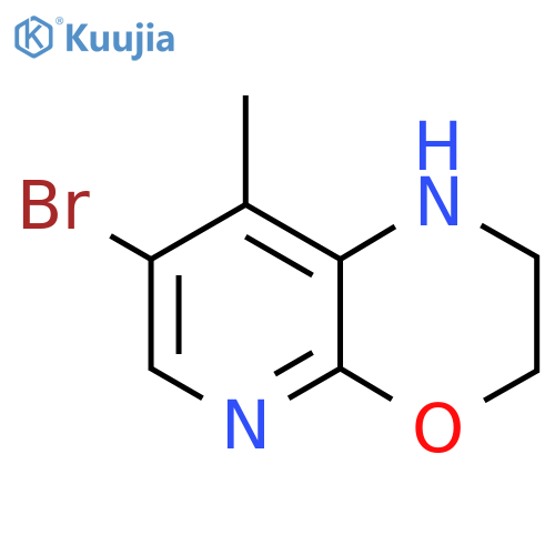 7-Bromo-8-methyl-2,3-dihydro-1H-pyrido[2,3-b][1,4]oxazine structure