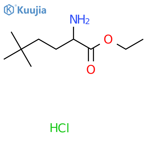 ethyl 2-amino-5,5-dimethylhexanoate hydrochloride structure