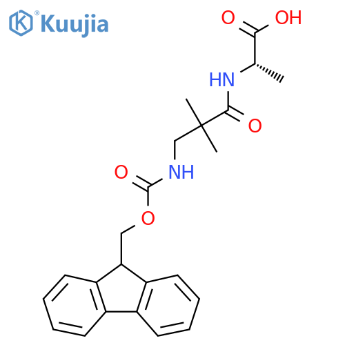 (2S)-2-3-({(9H-fluoren-9-yl)methoxycarbonyl}amino)-2,2-dimethylpropanamidopropanoic acid structure