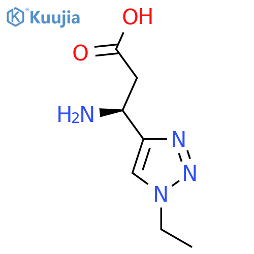(3S)-3-amino-3-(1-ethyl-1H-1,2,3-triazol-4-yl)propanoic acid structure