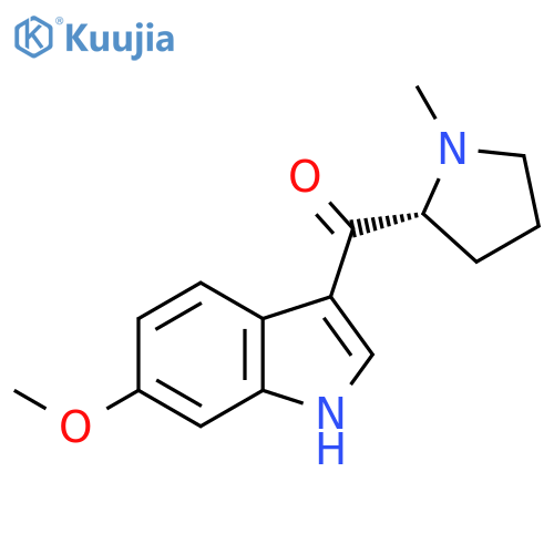 6-methoxy-3-(2R)-1-methylpyrrolidine-2-carbonyl-1H-indole structure