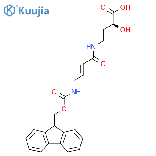 (2S)-4-4-({(9H-fluoren-9-yl)methoxycarbonyl}amino)but-2-enamido-2-hydroxybutanoic acid structure