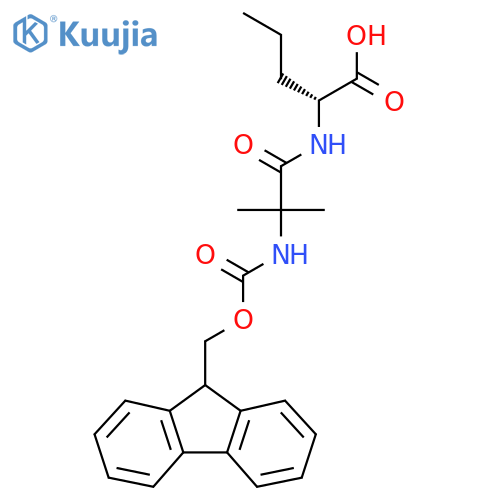 (2R)-2-2-({(9H-fluoren-9-yl)methoxycarbonyl}amino)-2-methylpropanamidopentanoic acid structure