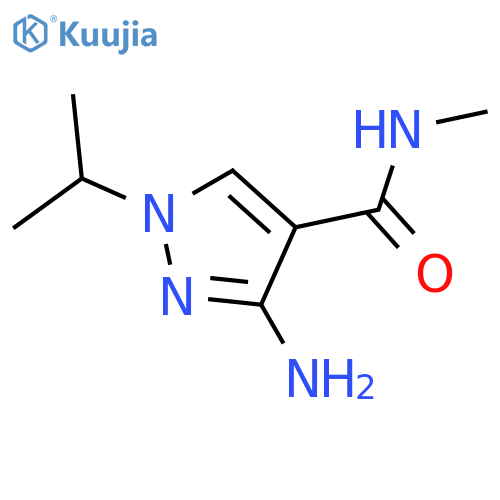 3-amino-1-isopropyl-N-methyl-1H-pyrazole-4-carboxamide structure