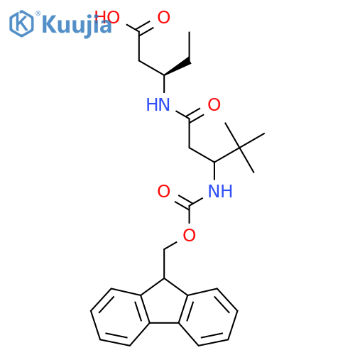 (3R)-3-3-({(9H-fluoren-9-yl)methoxycarbonyl}amino)-4,4-dimethylpentanamidopentanoic acid structure