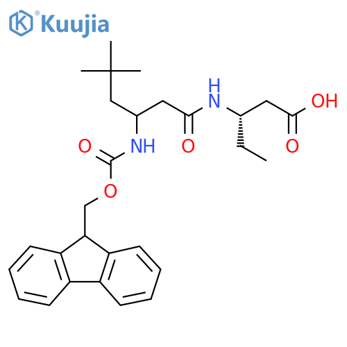 (3S)-3-3-({(9H-fluoren-9-yl)methoxycarbonyl}amino)-5,5-dimethylhexanamidopentanoic acid structure