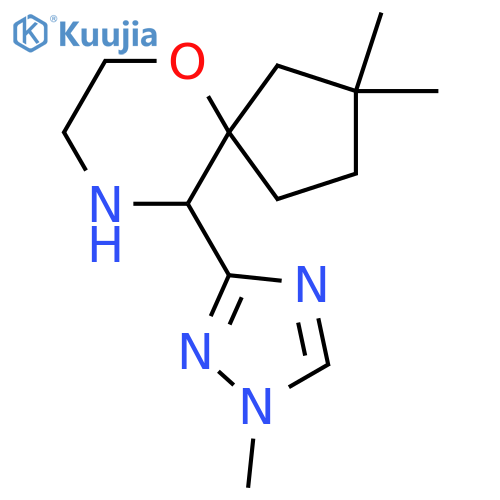 2,2-dimethyl-10-(1-methyl-1H-1,2,4-triazol-3-yl)-6-oxa-9-azaspiro4.5decane structure