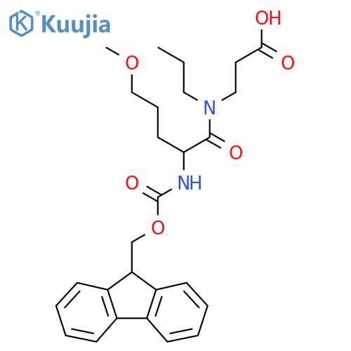3-2-({(9H-fluoren-9-yl)methoxycarbonyl}amino)-5-methoxy-N-propylpentanamidopropanoic acid structure
