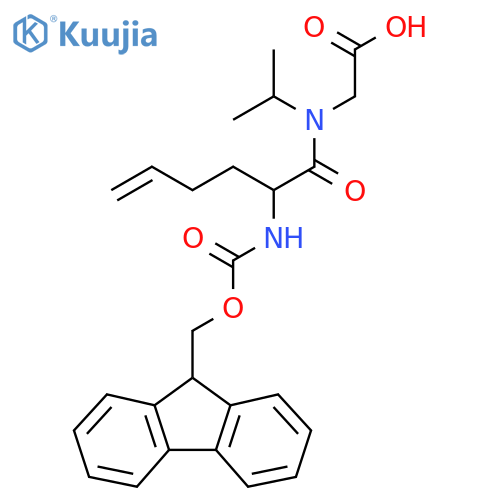 2-2-({(9H-fluoren-9-yl)methoxycarbonyl}amino)-N-(propan-2-yl)hex-5-enamidoacetic acid structure