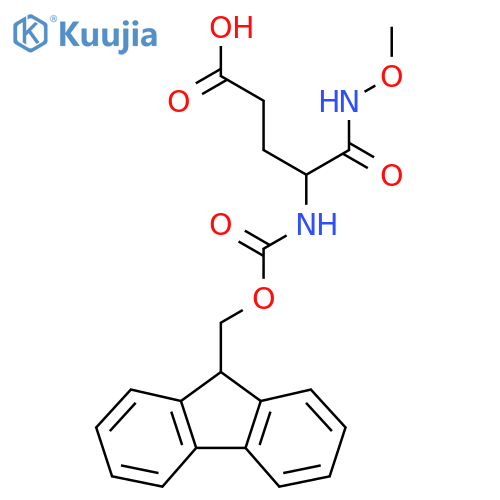 4-({(9H-fluoren-9-yl)methoxycarbonyl}amino)-4-(methoxycarbamoyl)butanoic acid structure