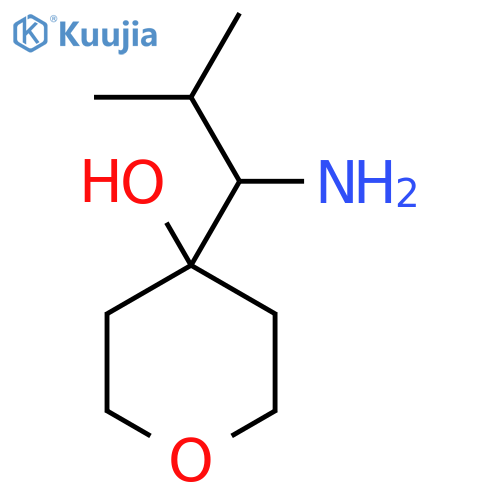 4-(1-Amino-2-methylpropyl)oxan-4-ol structure