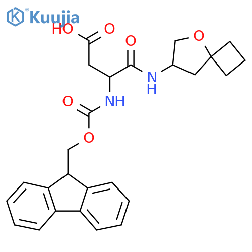 3-({(9H-fluoren-9-yl)methoxycarbonyl}amino)-3-({5-oxaspiro3.4octan-7-yl}carbamoyl)propanoic acid structure