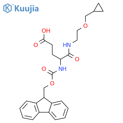 4-{2-(cyclopropylmethoxy)ethylcarbamoyl}-4-({(9H-fluoren-9-yl)methoxycarbonyl}amino)butanoic acid structure