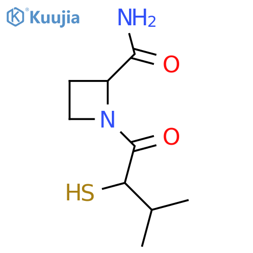 1-(3-methyl-2-sulfanylbutanoyl)azetidine-2-carboxamide structure