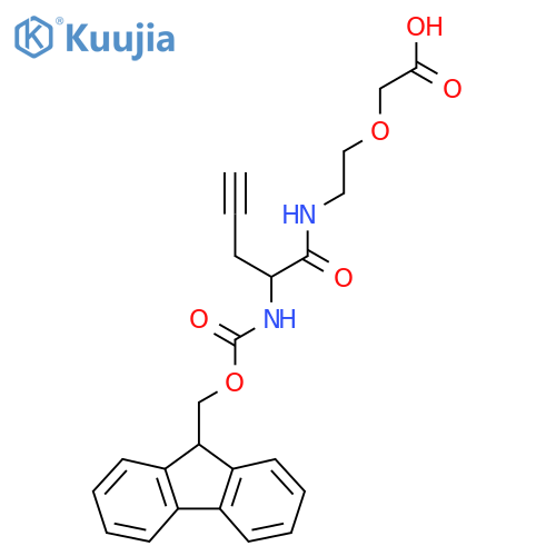 2-{2-2-({(9H-fluoren-9-yl)methoxycarbonyl}amino)pent-4-ynamidoethoxy}acetic acid structure