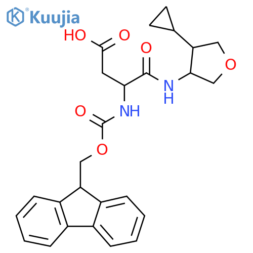 3-(4-cyclopropyloxolan-3-yl)carbamoyl-3-({(9H-fluoren-9-yl)methoxycarbonyl}amino)propanoic acid structure