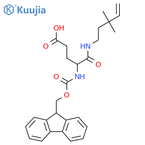 4-(3,3-dimethylpent-4-en-1-yl)carbamoyl-4-({(9H-fluoren-9-yl)methoxycarbonyl}amino)butanoic acid structure