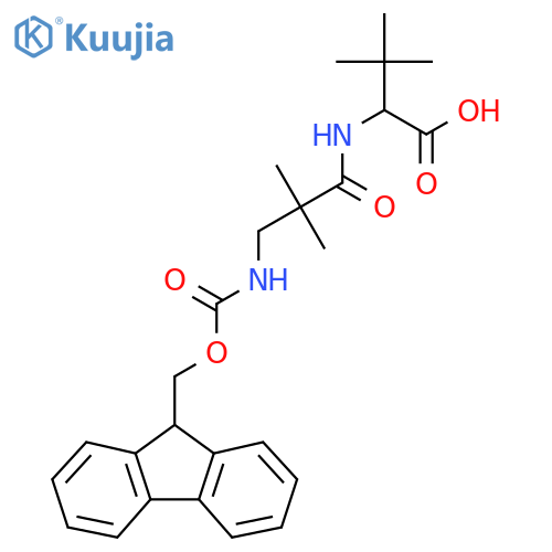 2-3-({(9H-fluoren-9-yl)methoxycarbonyl}amino)-2,2-dimethylpropanamido-3,3-dimethylbutanoic acid structure