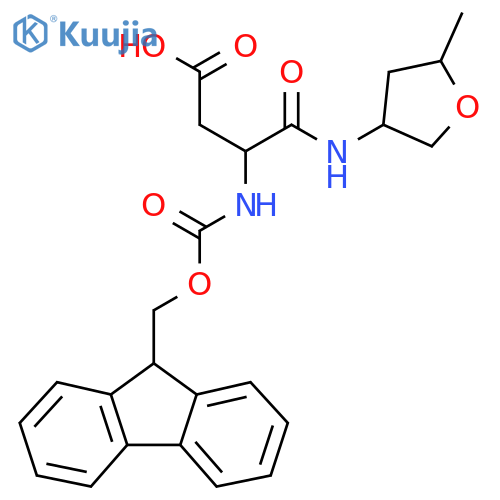 3-({(9H-fluoren-9-yl)methoxycarbonyl}amino)-3-(5-methyloxolan-3-yl)carbamoylpropanoic acid structure