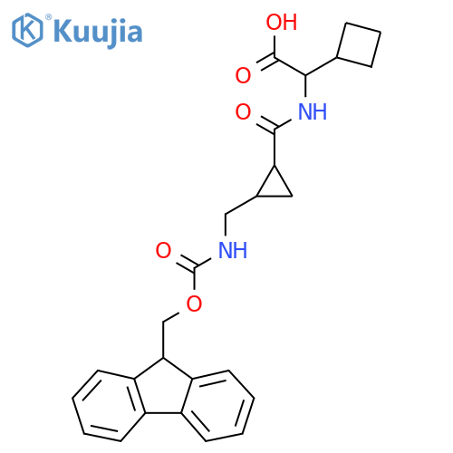 2-cyclobutyl-2-({2-({(9H-fluoren-9-yl)methoxycarbonyl}amino)methylcyclopropyl}formamido)acetic acid structure