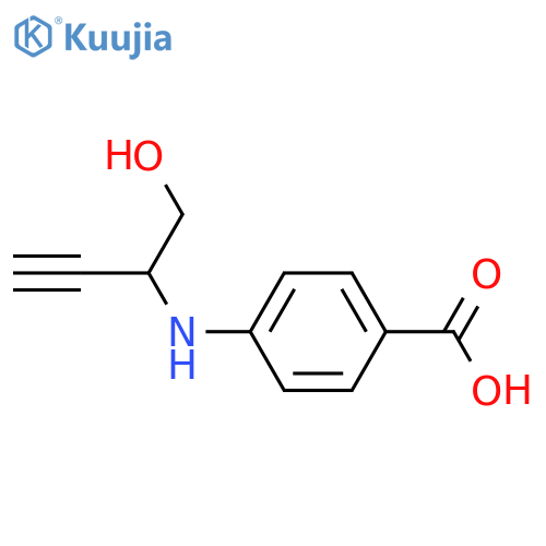 4-(1-hydroxybut-3-yn-2-yl)aminobenzoic acid structure
