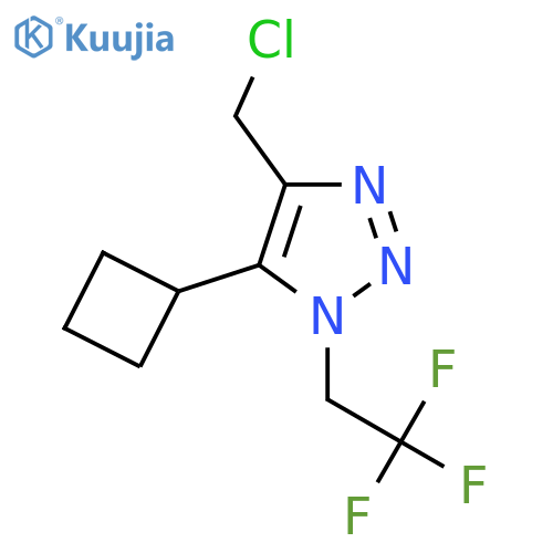 4-(chloromethyl)-5-cyclobutyl-1-(2,2,2-trifluoroethyl)-1H-1,2,3-triazole structure