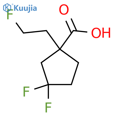 3,3-difluoro-1-(2-fluoroethyl)cyclopentane-1-carboxylic acid structure