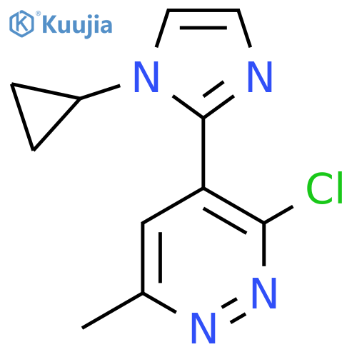 3-chloro-4-(1-cyclopropyl-1H-imidazol-2-yl)-6-methylpyridazine structure