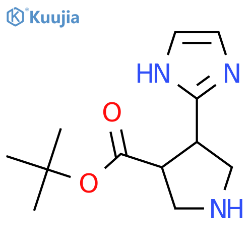 tert-butyl 4-(1H-imidazol-2-yl)pyrrolidine-3-carboxylate structure