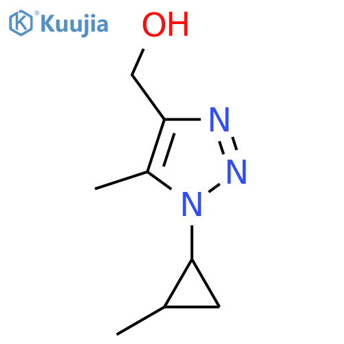 5-methyl-1-(2-methylcyclopropyl)-1H-1,2,3-triazol-4-ylmethanol structure