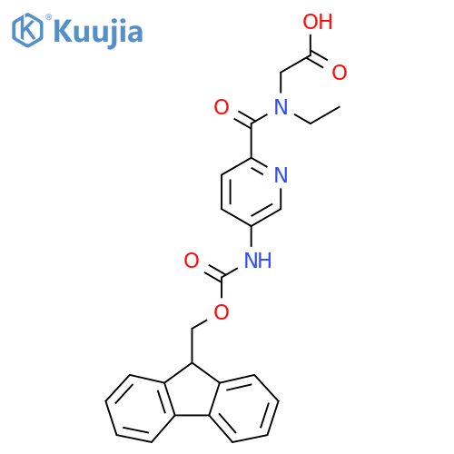 2-{N-ethyl-1-5-({(9H-fluoren-9-yl)methoxycarbonyl}amino)pyridin-2-ylformamido}acetic acid structure