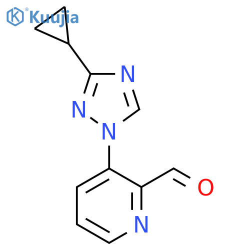 3-(3-cyclopropyl-1H-1,2,4-triazol-1-yl)pyridine-2-carbaldehyde structure