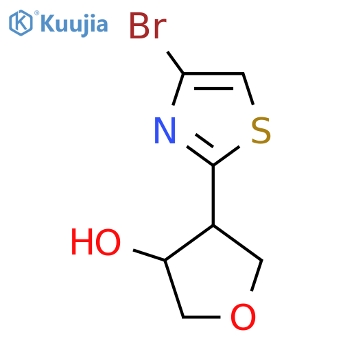 4-(4-bromo-1,3-thiazol-2-yl)oxolan-3-ol structure