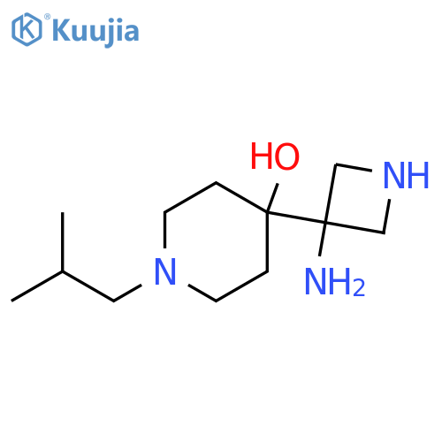 4-(3-aminoazetidin-3-yl)-1-(2-methylpropyl)piperidin-4-ol structure